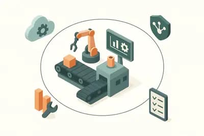 Industrial machinery in a factory