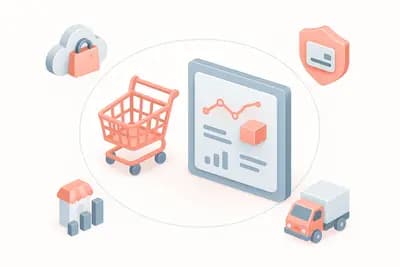 Retail store with shopping carts