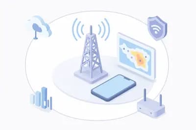 Telecommunication tower with antennas